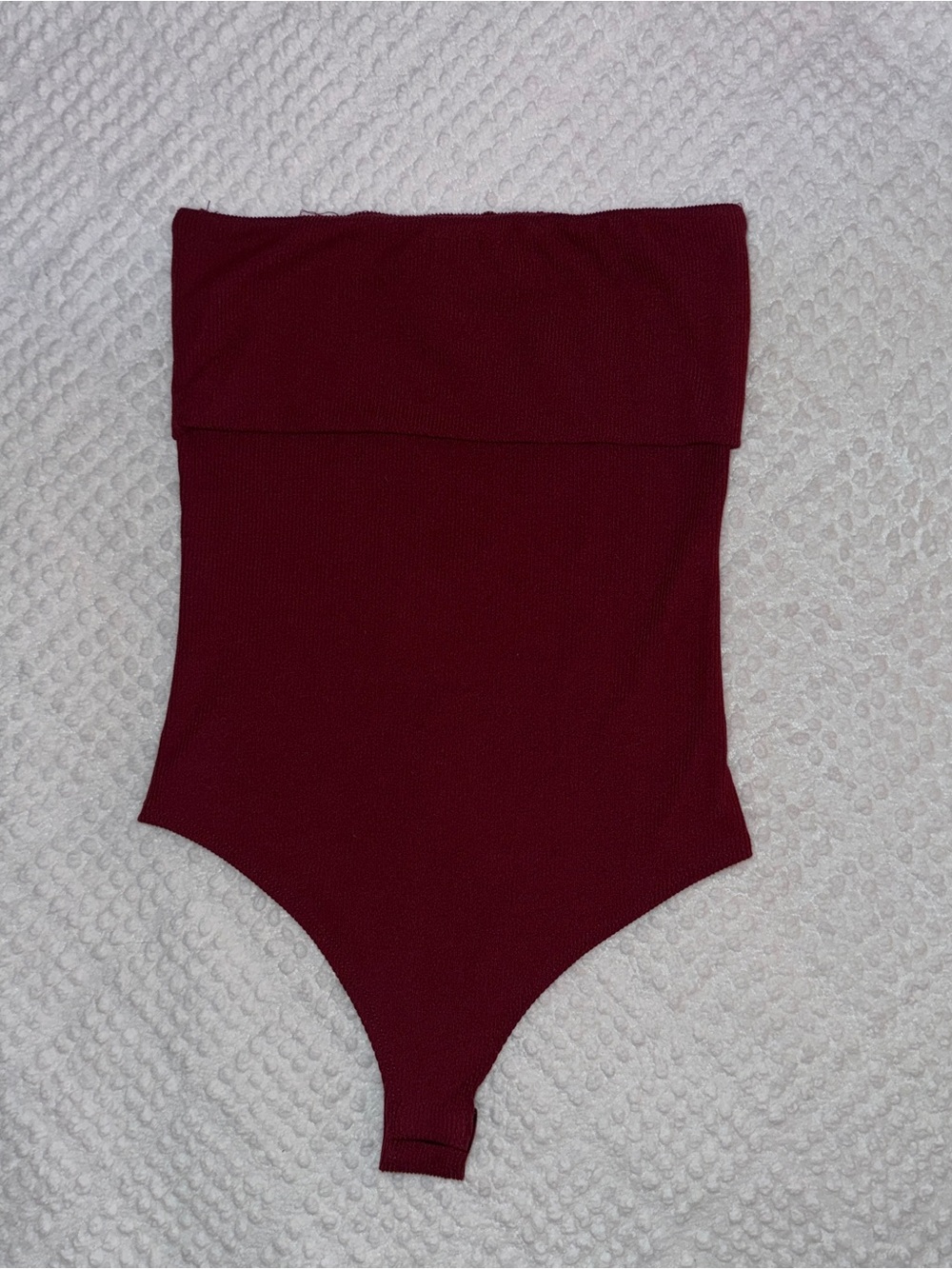 Women’s Live In The Moment US S Strapless Bodysuit in Deep Maroon